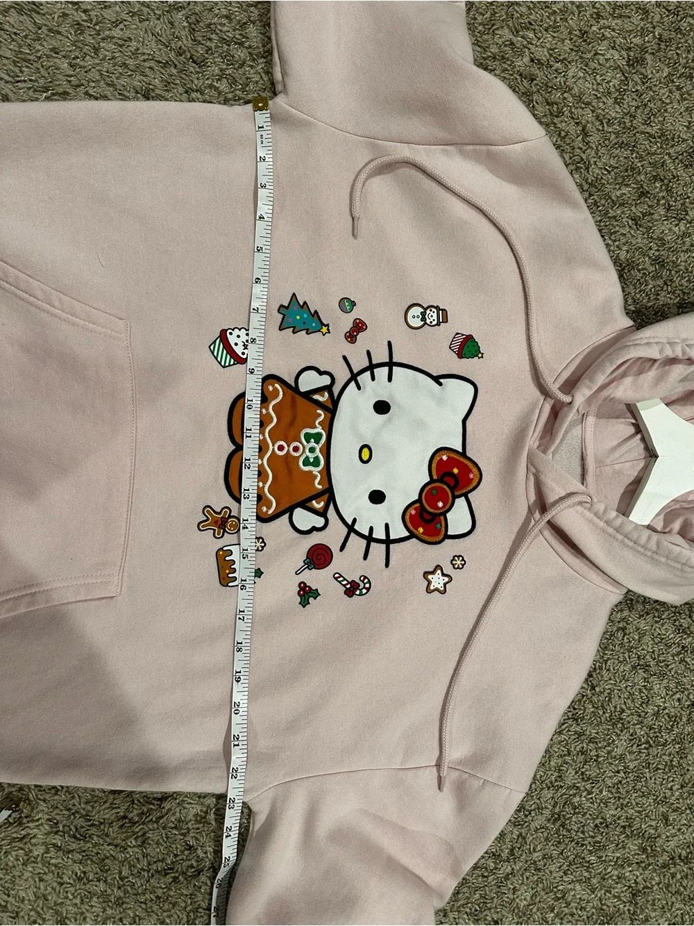 Hello Kitty Light Pink Holiday Hoodie Sweater